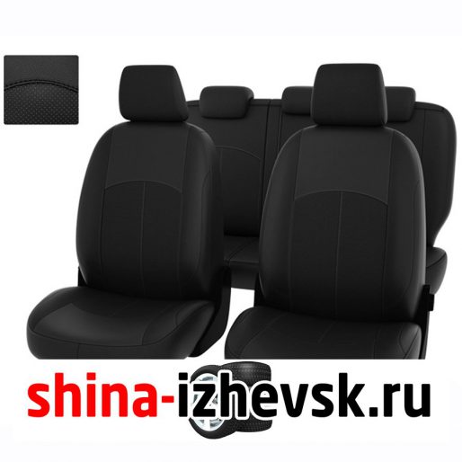 Чехлы модельные PSV Ford Focus II 2005-2011 г. — (Trend) черный/отстрочка черная, экокожа "Оригинал" 126111 в Ижевске